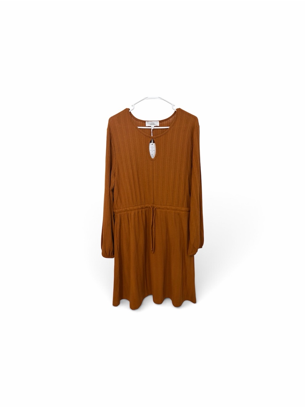 Lucky Brand Girls' Long-Sleeve Knit Dress - Rust